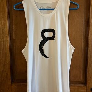 Zyia White Kettlebell Muscle Tee Large *Never Worn!*